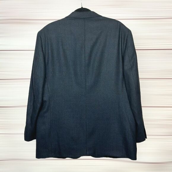 Pierre Cardin Wool Sport Coat Suit Jacket Three Buttons Front Stone Blue 44R - Picture 8 of 11
